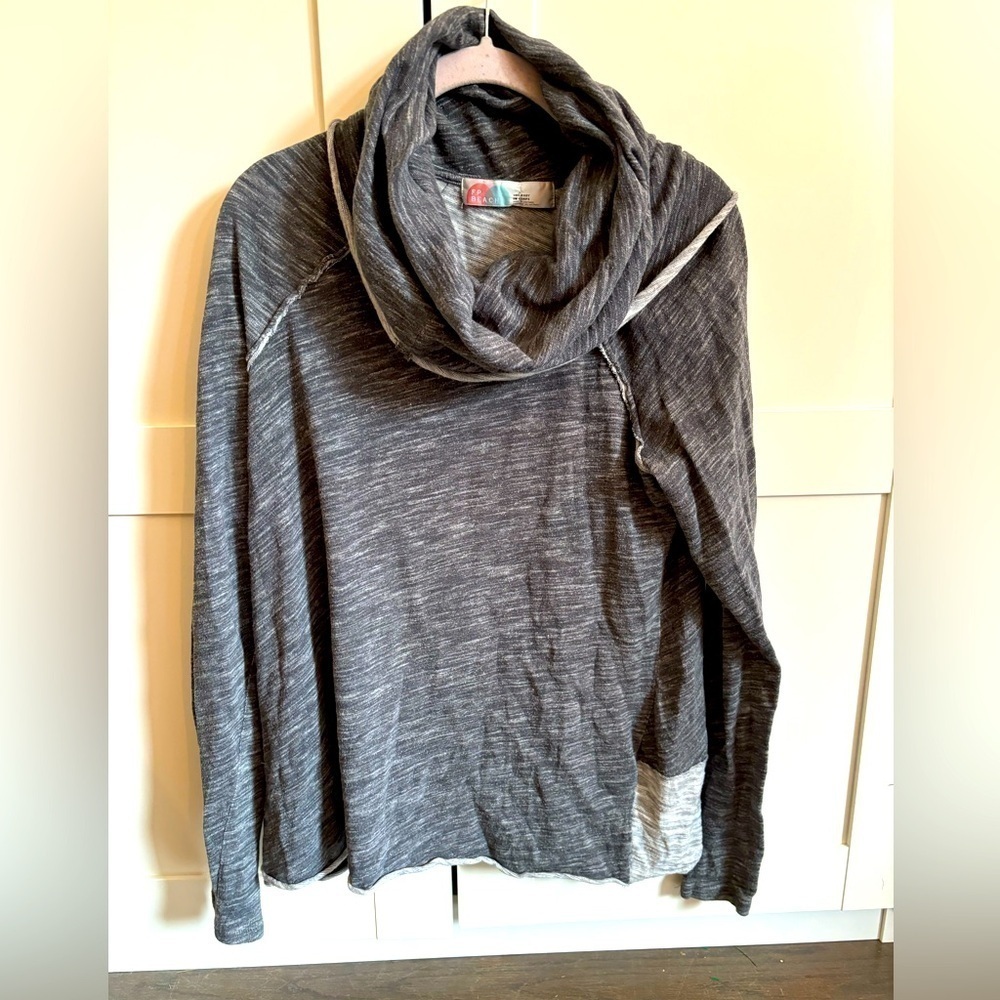 FP Beach cowl neck tunic in gray